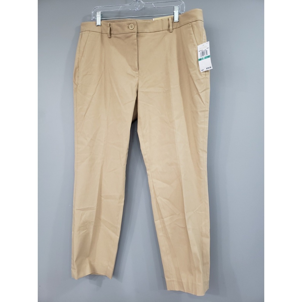 NEW Michael Kors Women's Miranda Ankle Pants - Size 16 - Khaki career work